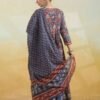 Blue and Maroon Traditional Cotton Kurta Set with Paisley and Floral Patterns - Image 3