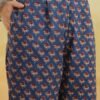 Blue and Maroon Traditional Cotton Kurta Set with Paisley and Floral Patterns - Image 2
