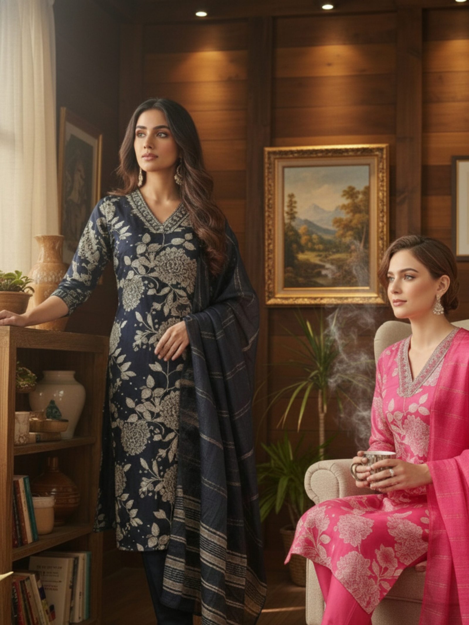 Buy Stylish Kurta Set with Dupatta - 2 Colors - Image 3