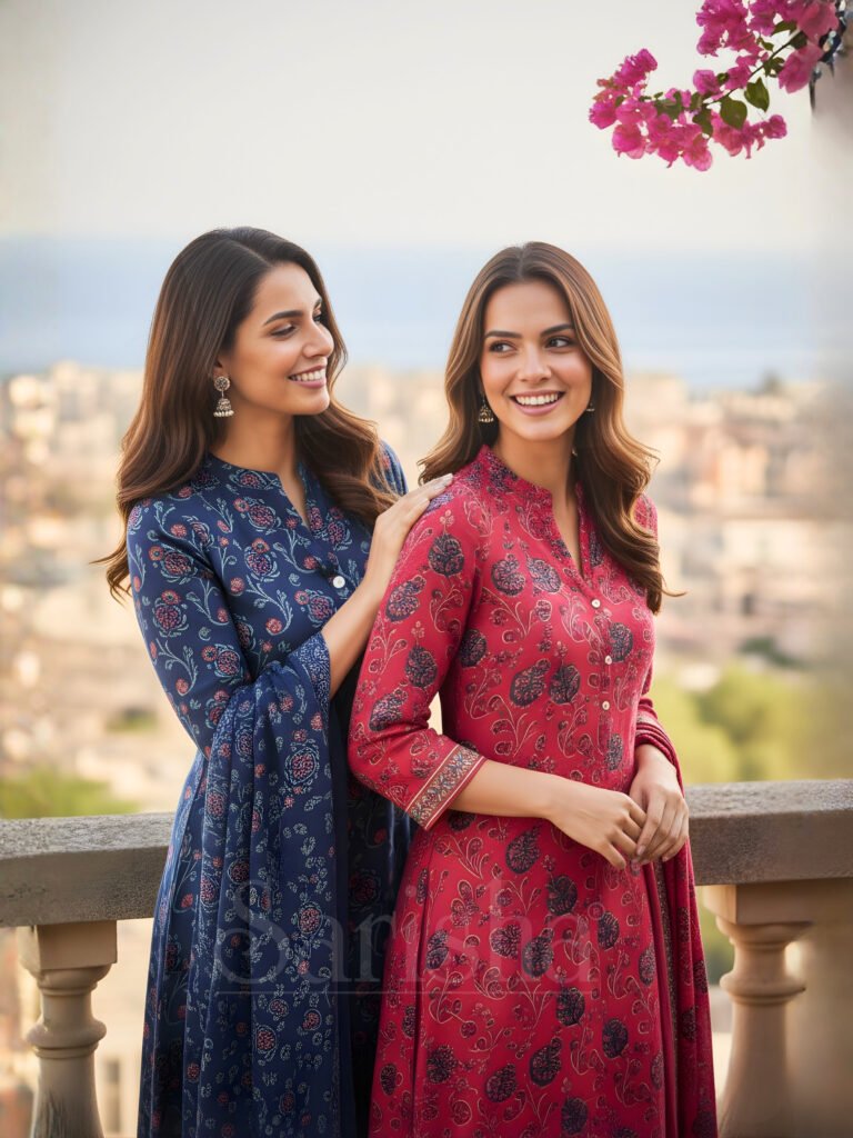 printed kurta set for women