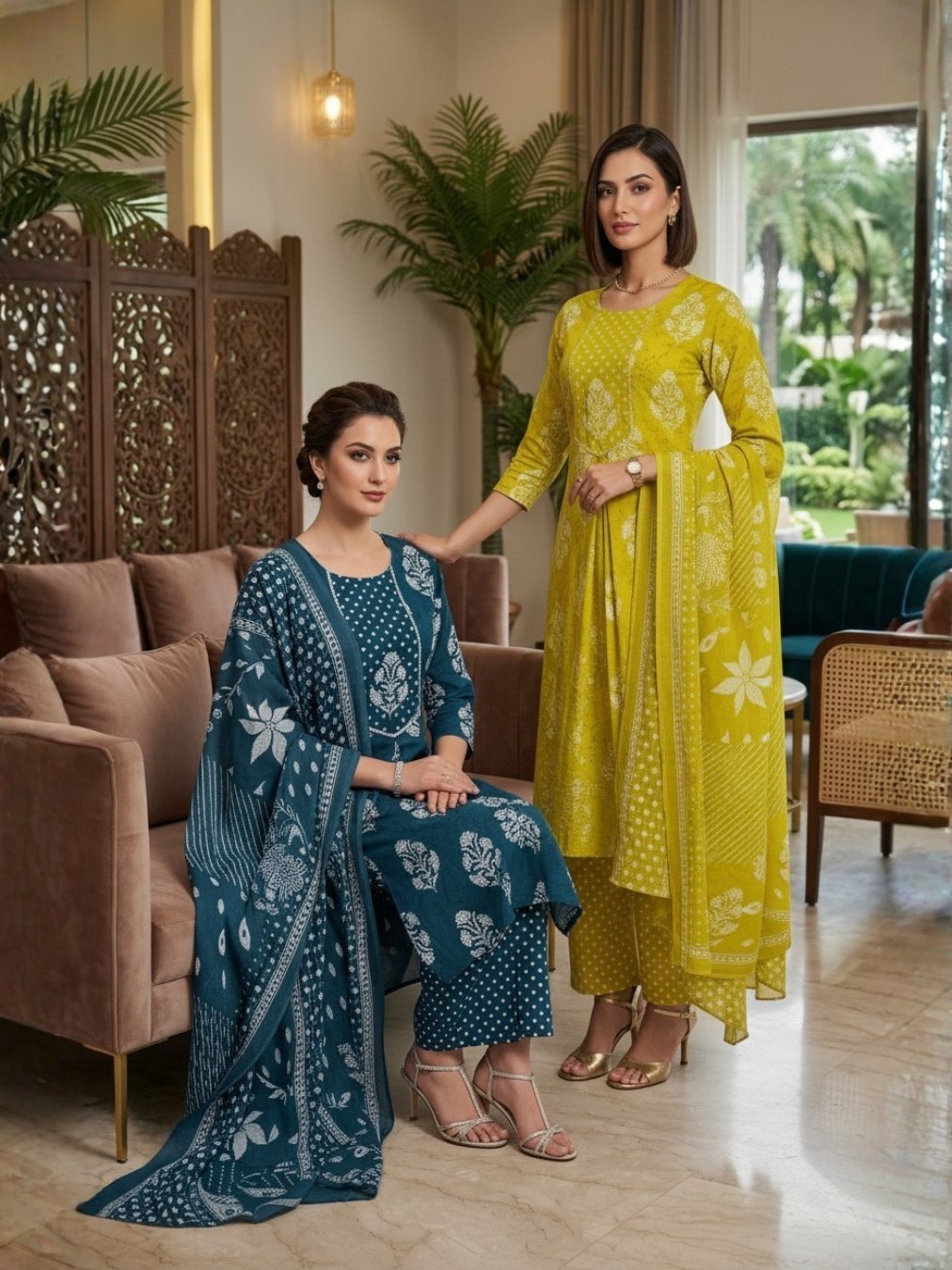 Premium Cotton Kurta Set with Dupatta in 2 colors - Image 3