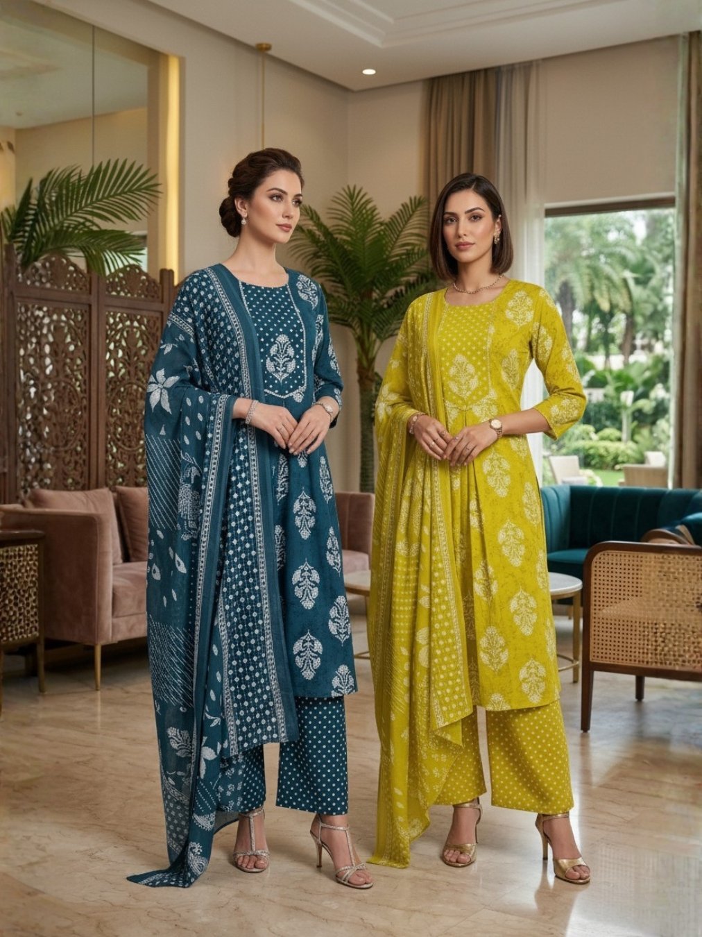 Premium Cotton Kurta Set with Dupatta in 2 colors - Image 4